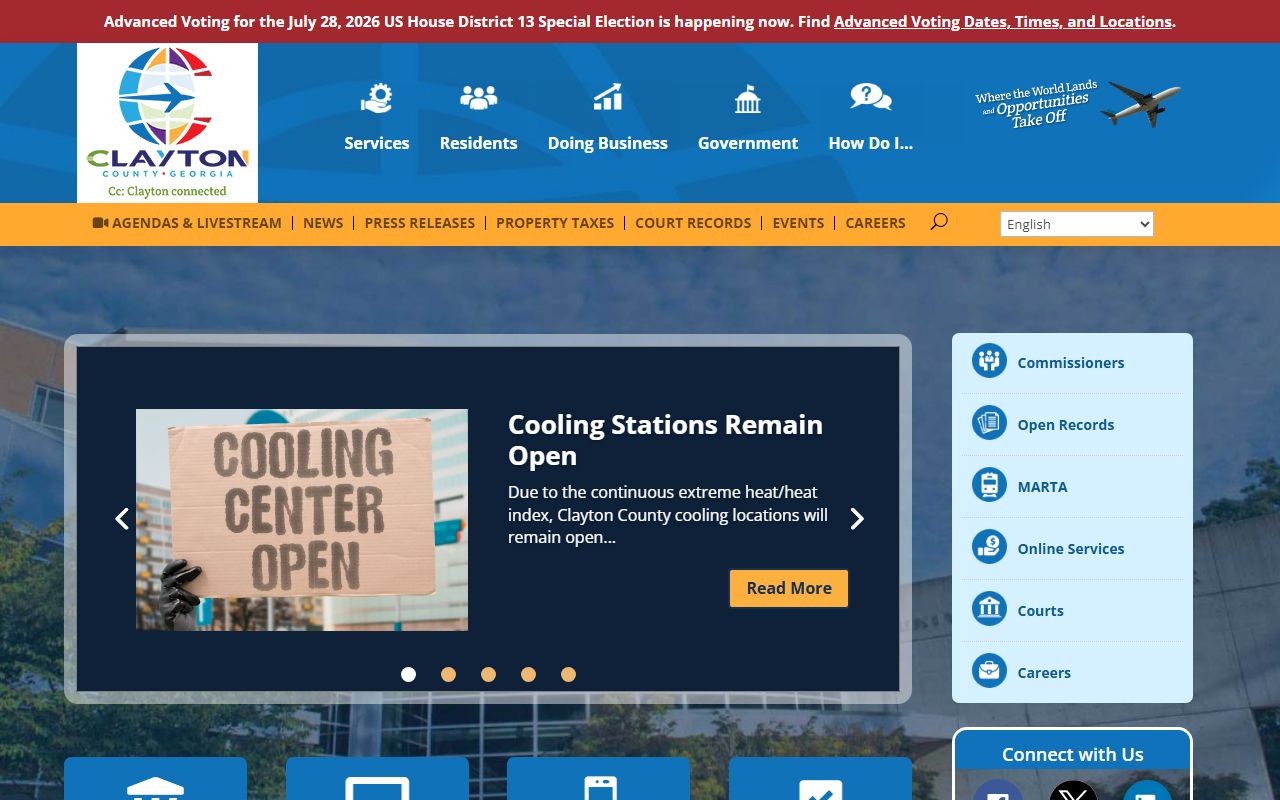 Clayton County court records government homepage