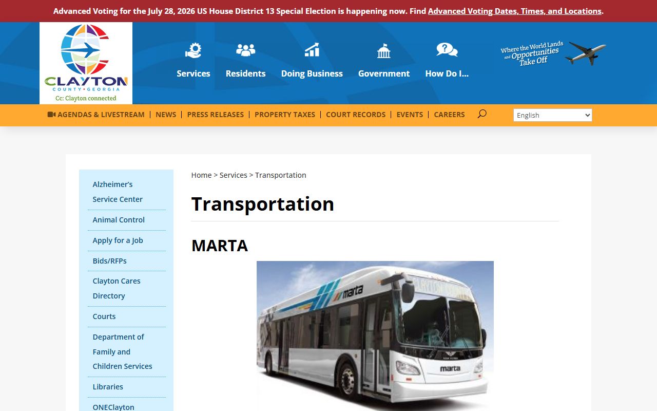 Clayton County court records transportation information